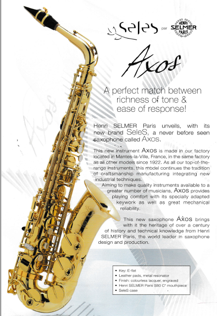 Saxofono alto SELMER AXOS